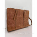 Fashion Brown Boston Style Faux Leather Handbag